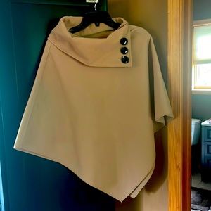 Tan heavy fleece cape one size